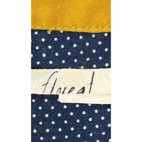 Anthropologie Floreat Raella  Mustard Embroidered Boho Tiered Tunic Dress XL - Picture 6 of 16